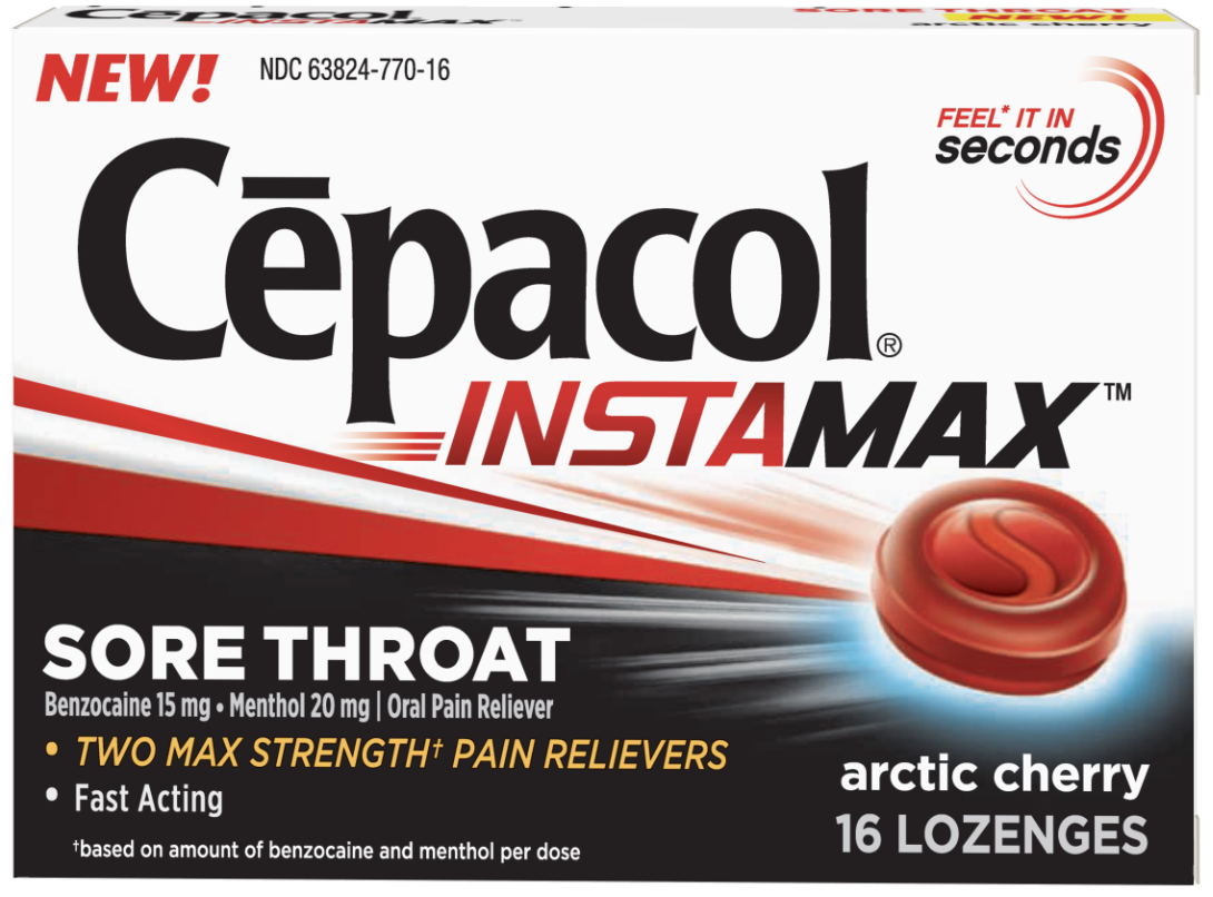 CEPACOL Instamax Sore Throat Lozenges  Arctic Cherry